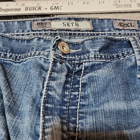 BKE SETH EMBROIDERED BOOT-LEG DENIM JEAN SIZE 42 - Picture 8 of 15